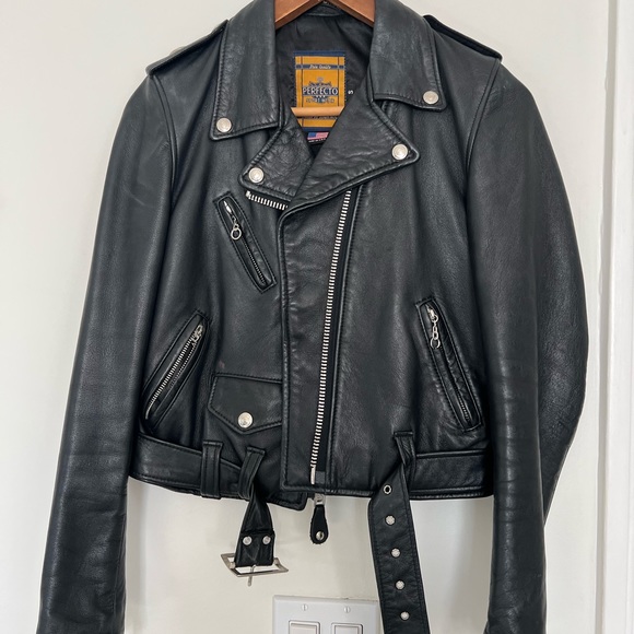 Schott NYC Jackets & Blazers - Schott Cropped Perfecto® in Lambskin Leather Jacket